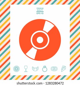CD, DVD symbol icon. Graphic elements for your design