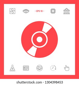 CD, DVD symbol icon. Graphic elements for your design
