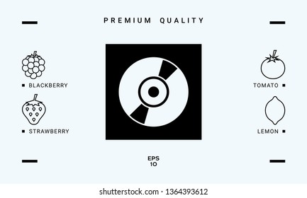 CD, DVD symbol icon. Graphic elements for your design