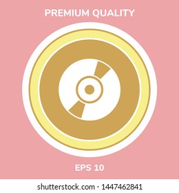 CD, DVD symbol icon. Graphic elements for your design