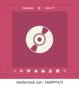 CD, DVD symbol icon. Graphic elements for your design