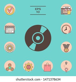 CD, DVD symbol icon. Graphic elements for your design