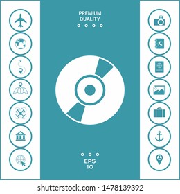 CD, DVD symbol icon. Graphic elements for your design
