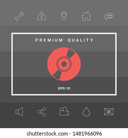 CD, DVD symbol icon. Graphic elements for your design