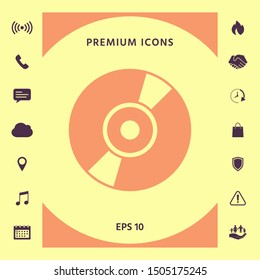 CD, DVD symbol icon. Graphic elements for your design