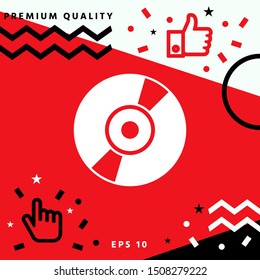 CD, DVD symbol icon. Graphic elements for your design