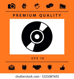 CD, DVD symbol icon. Graphic elements for your design