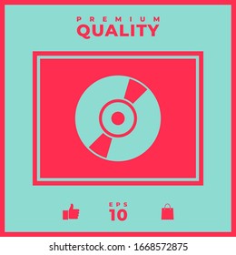 CD, DVD symbol icon. Graphic elements for your design