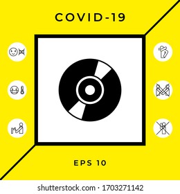 CD, DVD symbol icon. Graphic elements for your design