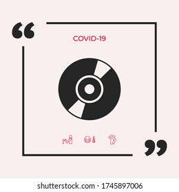 CD, DVD symbol icon. Graphic elements for your design