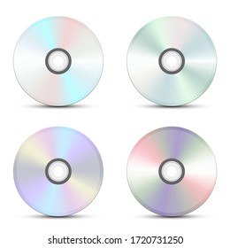 CD and DVD vector design illustration isolated on white background