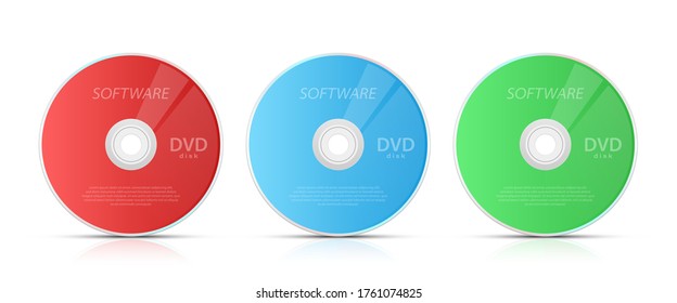 CD and DVD vector design illustration isolated on white background