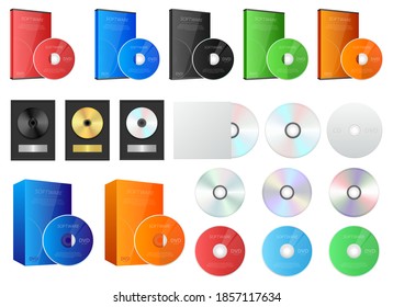 CD and DVD vector design illustration isolated on white background