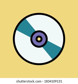 CD or DVD vector icon design