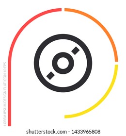 CD or DVD Vector icon . Lorem Ipsum Illustration design