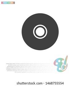 CD or DVD Vector icon . Lorem Ipsum Illustration design