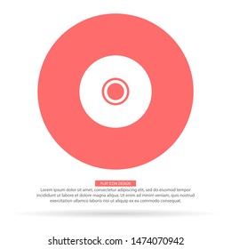 CD or DVD Vector icon . Lorem Ipsum Illustration design