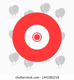 CD or DVD Vector icon . Lorem Ipsum Illustration design