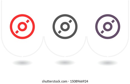 CD or DVD Vector icon . Lorem Ipsum Illustration design