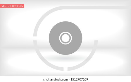 CD or DVD Vector icon . Lorem Ipsum Illustration design