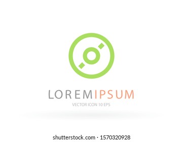 CD or DVD Vector icon . Lorem Ipsum Illustration design