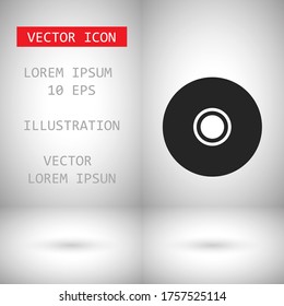 CD or DVD Vector icon . Lorem Ipsum Illustration design