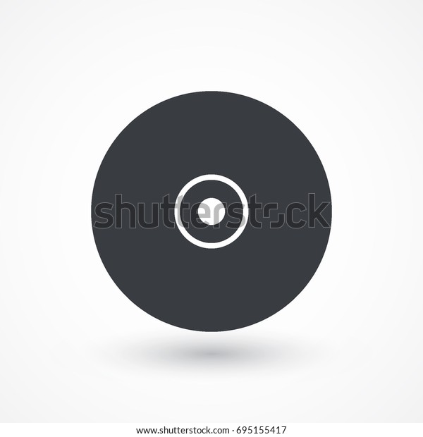 Cd Dvd Vector Icon Multimedia Symbol Stock Image Download Now