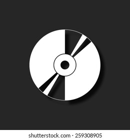 CD or DVD  - vector icon with shadow