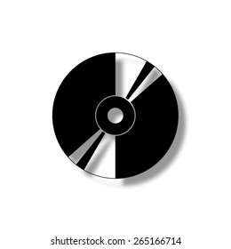 CD or DVD  - vector icon with shadow