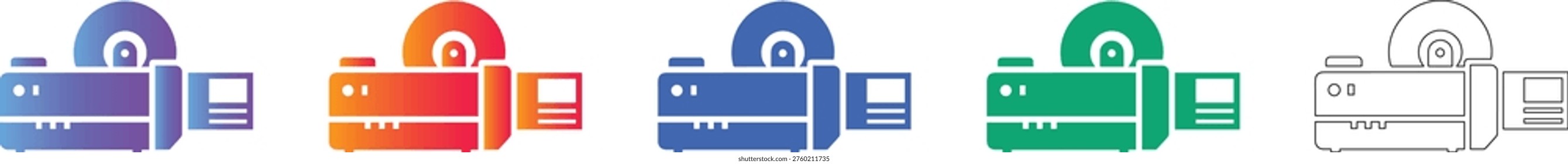 CD and DVD Writer Drive Icons