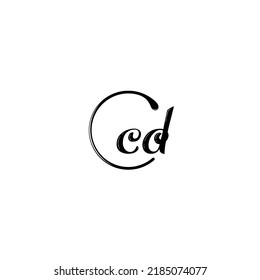 CD fashion initial logo concept in high quality professional design that will print well across any print media