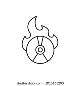 CD fire icon illustration isolated vector sign symbol