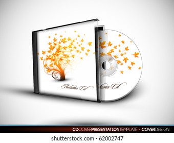 CD Flourish Cover Design with 3D Presentation Template | Everything is Organized in Layers Named Accordingly | To Change the Cover Design use the Cd and Cover Design Layers