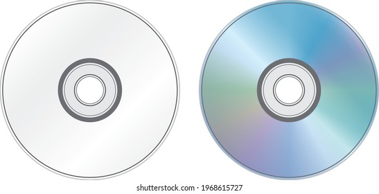 CD front and back image illustration (recording medium)