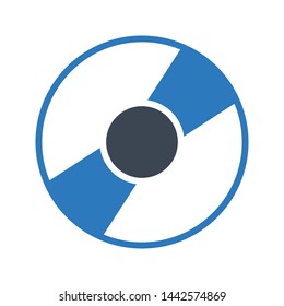 cd glyph color vector icon