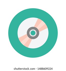 cd glyph flat vector icon