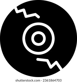 vector de ilustración de icono de glifo cd