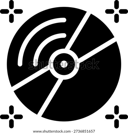 cd glyph icon illustration vector