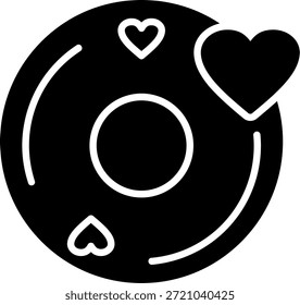 Diseño De Iconos De Estilo De Glifo De Cd