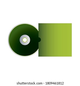 cd green with packaging of envelopes for branding vector illustration design