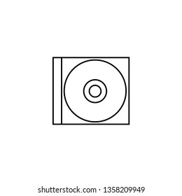 CD icon in the box. vector illustration