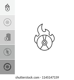 Cd icon. collection of 6 cd outline icons such as . editable cd icons for web and mobile.