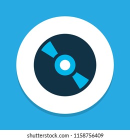 Cd icon colored symbol. Premium quality isolated compact disc element in trendy style.
