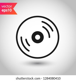 CD icon. Compact disc flat symbol. DVD vector sign. 