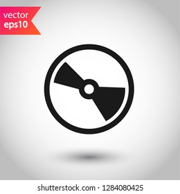 CD icon. Compact disc flat symbol. DVD vector sign. 