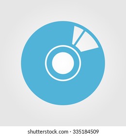 CD  icon. Compact disk symbol.