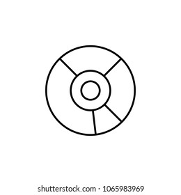 CD icon. Element of simple icon for websites, web design, mobile app, info graphics. Thin line icon for website design and development, app development on white background