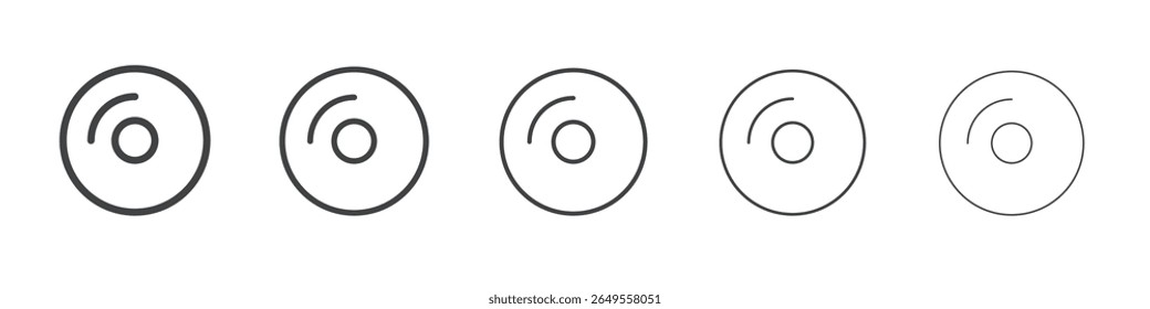 Ícone de Cd simples logotipo de estrutura de tópicos