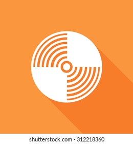 CD icon icons set. Vector Illustration eps10. Flat icon with long shadow. 