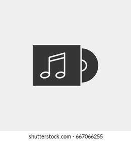 Cd  icon illustration isolated vector sign symbol